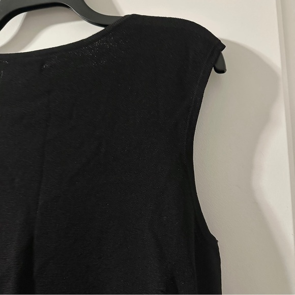Vintage Y2K Prima Bella Black Knit Tank Top Womens Size Large Minimalist Classic - Picture 10 of 14